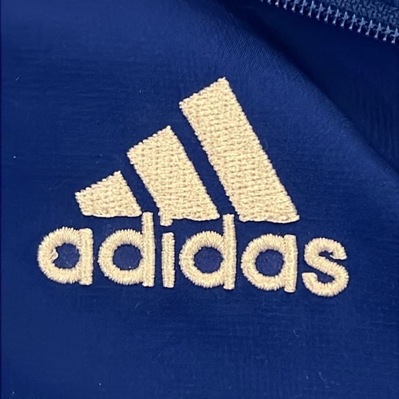 Seton Hall Pirates Track Jacket Baggy 1/4 Zip Adidas Blue/White Climaproof Large - Picture 4 of 11